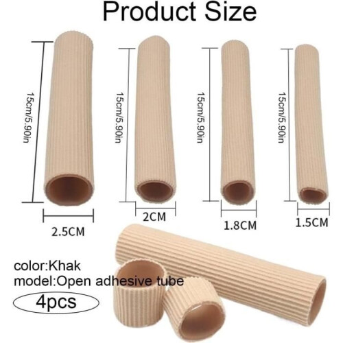4 Pcs Toe Cushion Tube, Cuttable Silicone Toe Protector, Cuttable Silicone Toe Protector, Toe Protectors 1