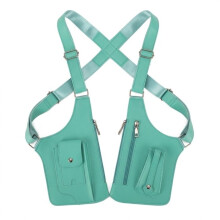 Borsa a tracolla doppia da uomo, borsa antifurto con doppie cinghie, imbracatura antifurto in pelle per uomo, imbracatura antifurto,