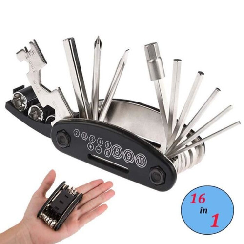 16-in-1 Multi-Tool - Bicycle Repair - Compact - Durable