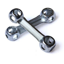 10-in-1 Fahrrad-Inbusschlüssel aus Aluminiumlegierung in Knochenform, robustes, tragbares Reparaturwerkzeug, 2 Stück