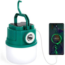Lampe LED rechargeable, lanterne de camping, lampe solaire portable étanche IPX6, batterie 3000 mAh pour la pêche, les situations