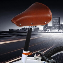 Brown bicycle seat, adjustable PU leather bicycle saddle, for road bikes and mountain bikes, men and women