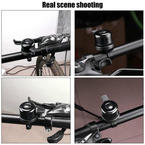 Campanello per bicicletta con supporto Airtag, nero, 22,2 mm 2