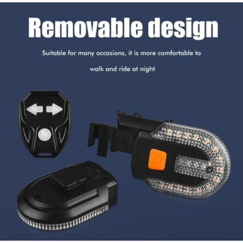 Bicycle rear light with turn signals - Brand - Model - USB rechargeable - Indicator light 1
