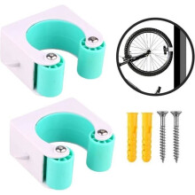 Cinghie di fissaggio a parete ZGEER per mountain bike - Confezione da 2 pezzi con anelli da 4,4 cm a 6 cm - Verde
