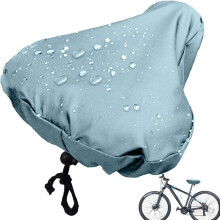 Set di 2 coprisella impermeabili per bicicletta, copertura antipioggia universale con coulisse (azzurro chiaro)