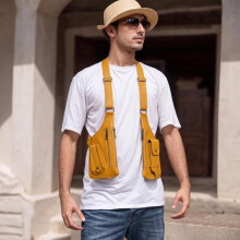 Doppelte Herren-Schultertasche, Diebstahlsichere Tasche mit Doppelriemen, Herren-Leder-Diebstahlschutzgurt, Diebstahlschutzgurt –