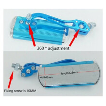 Mountain bike handlebar mirrors (red), motorcycle, bike conversion, aluminum mirrors, safety reflectors