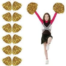 Cheerleader Pom-Poms - Not Specified - Pack of 12 - Blue - Dance Accessories - Sporting Events