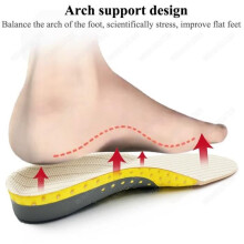 Kleur L EU 41-46 Unisex orthopedische inlegzolen voor hielspoor, hoge voetboogondersteuning, schoenen
