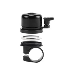 Campanello per bicicletta con supporto Airtag, nero, 22,2 mm