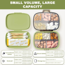 Weekly Pill Organizer with 10 Compartments, Large Capacity Daily Pill Organizer with 10 Detachable Pill Boxes, Pill Organizer