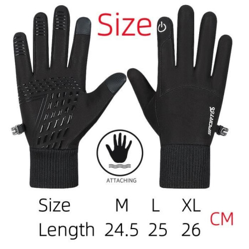 Winterhandschuhe – MARKE – Modell – Wasserdicht – Touchscreen-kompatibel – Größe M 1