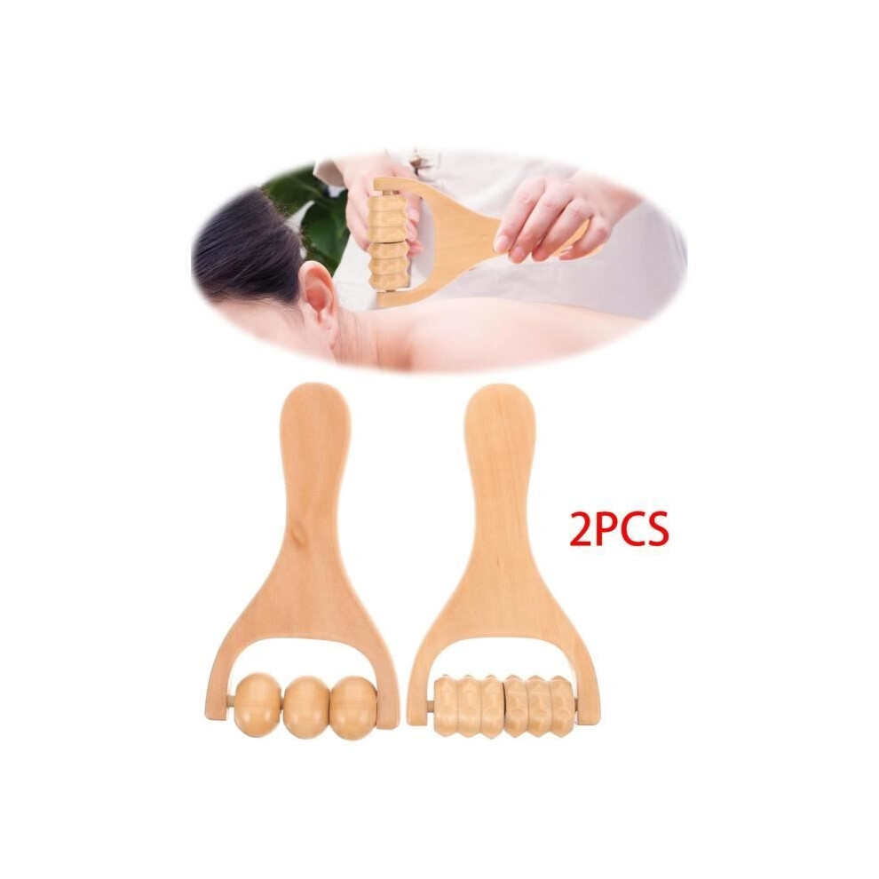Aihontai Massage Roller - Anti-Cellulite - Wooden - 15X8x3cm - Lightweight - For The Whole Body