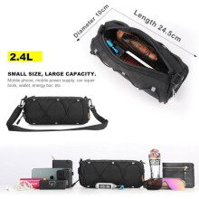 Borsa da manubrio per bicicletta, borsa a tracolla anteriore per bici da strada, mountain bike, accessori per ciclismo, nero + nero