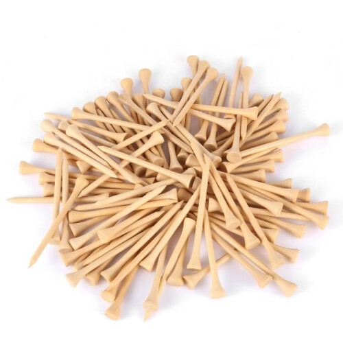 100pcs Dominant 83MM Bamboo Wood Golf Tee