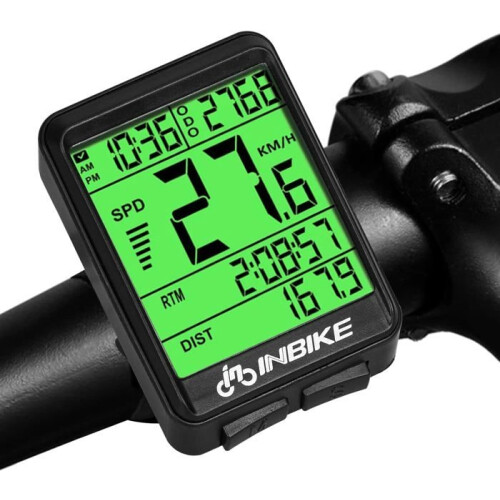 Wireless Bike Computer, IP54 Bike Odometer, Automatic Start/Stop, Speed and Odometer