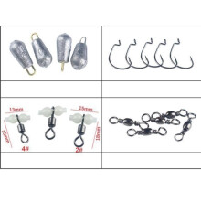 Kit d'accessoires de pêche de 177 pièces : hameçons, leurres, appâts, paillettes avec boîte Aw57937