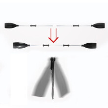 Kajakpaddel – Fdit – 2-teilig – Aluminiumlegierung – Geripptes Blatt – Abnehmbar und leicht