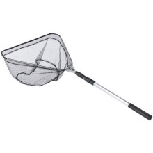 Triangular fishing landing net, fine finish, retractable, 340g, 52.5-150cm, net with extendable handle, foldable sea fishing