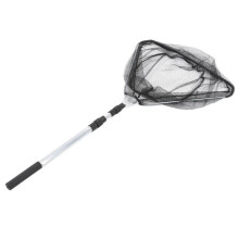Triangular fishing landing net, fine finish, retractable, 340g, 52.5-150cm, net with extendable handle, foldable sea fishing
