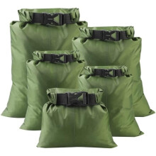 Set di 5 borse impermeabili verdi, borse anti-umidità, borse stagne, astucci, borse da sub per attività all'aperto e sport acquatici.