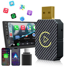 2-in-1 Wireless CarPlay & Wireless Android Auto Adapter, Kabelgebundene zu kabellose Umwandlung, Kompatibel mit 98 % aller Fahrzeuge