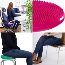 MOVIT Cuscino gonfiabile per equilibrio e seduta - Rosa - 33 cm - PVC - Fitness - Antiscivolo