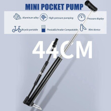 Fahrradpumpe mit Manometer (120 Psi), Mini-Handpumpe mit Schlauch, Fahrrad-Fußpumpe mit Presta-/Schrader-Ventil, Mini-Fahrradpumpe