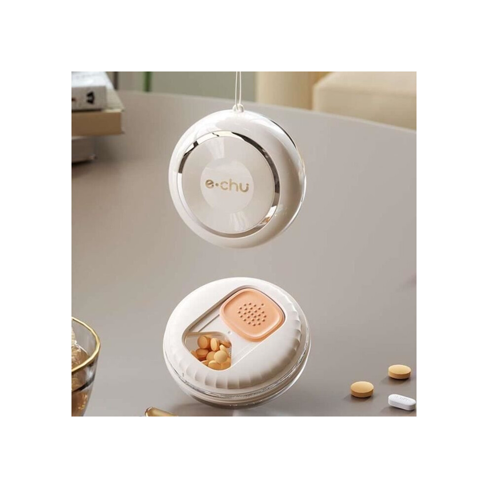 Aihontai Portable Pill Organizer Â 4 Compartments, Sealed And Leakproof, One Week Capacity - Purple
