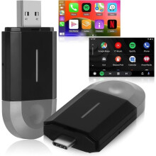 Langaton CarPlay- ja Android Auto -sovitin - 2-in-1 Auto Connect Box - Muuntaa langallisen CarPlayn ja Android Auton langattomaksi