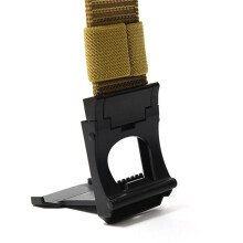 Herenriem van nylon, 125 cm lang - Koffie