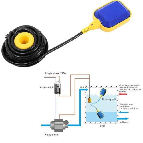 Float Switch - AIZ SOULONG - 250V - 5m Cable - Automatic Control - Submersible Pump 2