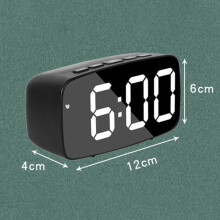 Intelligenter digitaler Nachttischwecker, roter LED-USB-Reisewecker mit 12/24-Stunden-Datums- und Temperaturanzeige sowie Schlummerfunktion