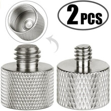 Adattatore filettato in 2 pezzi da 5/8" a 1/4" + da 5/8" a 3/8" per livella laser, telemetro, vite, adattatore per treppiede per microfono.