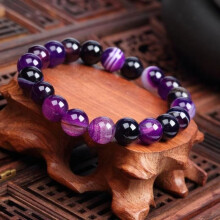 Armband – SHOP-STORY – Spiritualität – Lila Achate – Unisex – Erwachsene