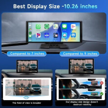 Tragbares Autoradio – PRUMYA – 10,26"-Touchscreen – Kabelloses CarPlay – Android Auto – Dual-Bluetooth