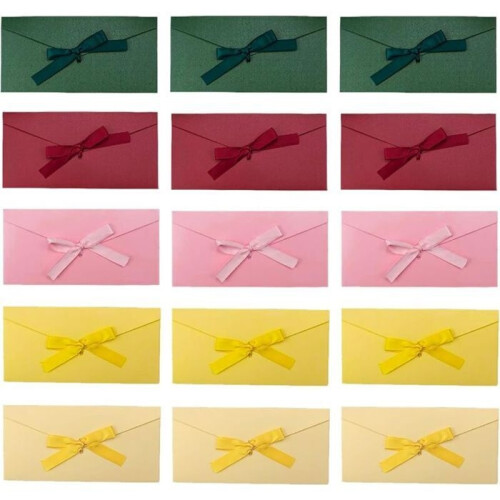 CCYKXAA 15 Piece Retro Kraft Envelope, Colored Envelope, Postcard Envelope, Pearlescent Paper Envelope, 2211cm