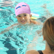 Badekappe für Kinder von 6 bis 12 Jahren, PU-Badekappe für Mädchen und Jungen