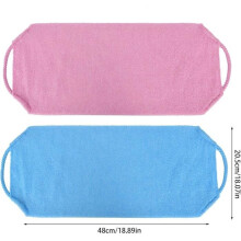 Rückenwaschgurt – Rosa und Blau – Peelingpad – Dusche – Körperpeelingschwamm