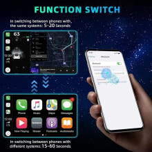 Langaton CarPlay-sovitin - HAUTSTORE - 2 yhdessä - 5,8 GHz WIFI - Plug & Play - CarPlay-sovitin