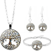 Tree of Life Necklace, Tree of Life Jewelry Set, Tree of Life (Silver)