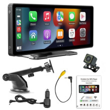 10,26 inch autoradio met achteruitrijcamera, draadloze dashboardhouder, CarPlay en stereo voor Android Auto, Bluetooth