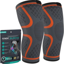 Ginocchiera sportiva AMOUNE, supporto per ginocchio per osteoartrite, per uomo e donna, tutore legamentoso per ginocchio - arancione