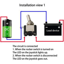 3 x 12V 20A rote LED-Wippschalter, LED-Ein/Aus-Hebel SPST + Abdeckung für Auto - Rot