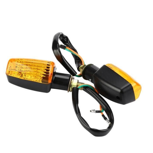 4 x Universal-Motorradblinker, orangefarbene Blinklichter, MLC70508352 2