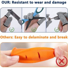 Finger Protectors, 20 Pieces Reusable Finger Covers, Cut Resistant Finger Cots, Non-Slip Finger Cots, For the Kitchen