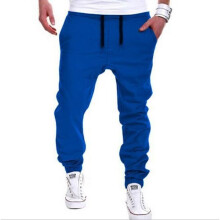 Lange, baggy broek voor heren - Casual - Blauw - Fitness - Ademend