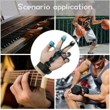 Adult silicone finger trainer, five-finger design, elastic band, muscle training equipment