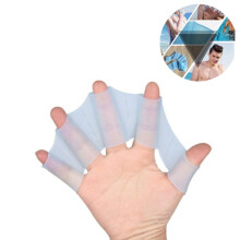 1 Paar Unisex-Schwimmhandschuhe mit Schwimmhäuten aus Silikon für Erwachsene und Kinder mit Flossen zum Training